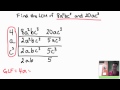 LCM of Monomials LCM of Monomials