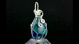 ワイヤーペンダントトップ　～クリソコラ～ / Chrysocolla Pendant