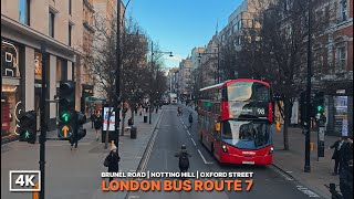 London Bus Journey on a Sunny Day, exploring West to Central | Route 7: East Acton to Oxford Circus