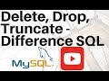 what is the difference between delete,drop and truncate job interview