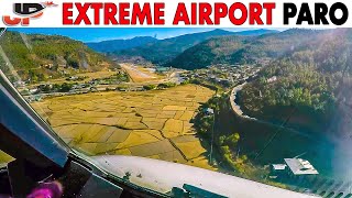 EXTREME AIRPORT Paro Bhutan🇧🇹 | Takeoff \u0026 Landing in Cockpit Airbus A319