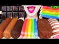 ASMR CHOCOLATE ICE CREAM, RAINBOW NIK-L-NIP WAX BOTTLE 닉클립 왁스병, 초콜릿 아이스크림 먹방 MUKBANG