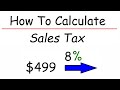 How To Calculate Sales Tax Using Math