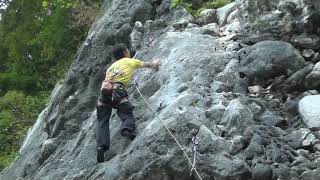 平尾台　クライミング　パラダイスアゴーゴー　5.11b