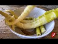 grandma picked a lot of bamboo shoots to make delicious dishes.