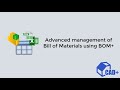 Advanced management of Bill of Materials using BOM+