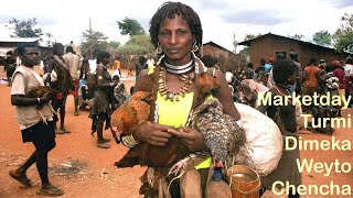 Marketday in Turmi, Dimeka, Weyto and Chencha