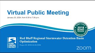 Red Bluff Regional Stormwater Detention Basin Optimization - CEM - January 23, 2024
