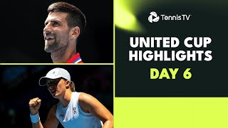 Djokovic vs De Minaur; Swiatek, Tsitsipas & Garcia Feature | United Cup 2024 Day 6 Highlights