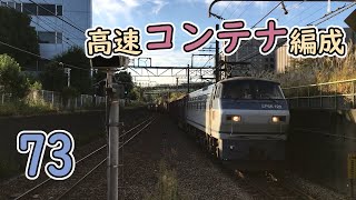 【貨物列車 編成】73レ EF66-122 高速 コンテナ 2022.10