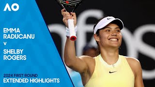 Emma Raducanu v Shelby Rogers Extended Highlights | Australian Open 2024 First Round