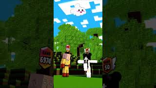 Help Herobrine's Daughter to Win Saitama Power #minecraft #shorts #animation