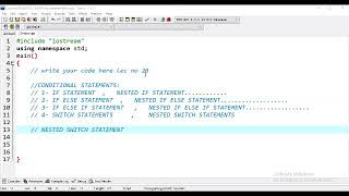 Nested switch statements in c++(Lec no 20)
