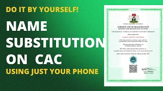 How to do Name Substitution in CAC// CAC Name Substitution in 2024