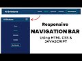 Navbar Responsive Using HTML CSS and JavaScript