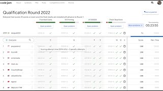 Google Code Jam 2022 Qualification Round Solutions (First 4 Problems)
