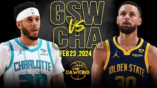 Golden State Warriors vs Charlotte Hornets Full Game Highlights | Feb 22, 2024 | FreeDawkins