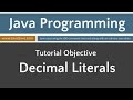 Learn Java Programming - Decimal Literals