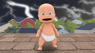 Thunder Storm DESTROYS Baby's House! (Whos Your Daddy!)