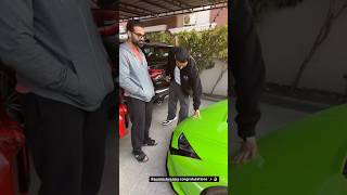 Parmish Verma Showing His Lamborghini To His Gym Trainer #parmishverma #lamborghini #shorts #viral