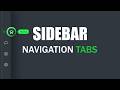🔥 Sidebar Navigation Tabs Menu Design using HTML, CSS & JavaScript | Step-by-Step Tutorial