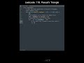 Leetcode 118. Pascal's Triangle in Python | Python Leetcode | Python Coding Tutorial | Python ASMR