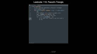Leetcode 118. Pascal's Triangle in Python | Python Leetcode | Python Coding Tutorial | Python ASMR