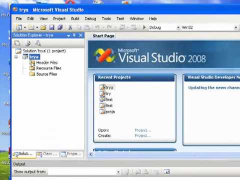 new project C++ (Microsoft visual studio 2008) new project C++ (Microsoft visual studio 2008)