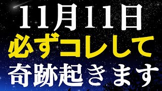 【超重要】11月11日に起きること！コレすると運気が大きく飛躍します✨絶対にやってはいけないことも知っておいてください