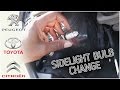 Peugeot 107, Toyota Aygo, Citroen C1 - Sidelight bulb change to LED