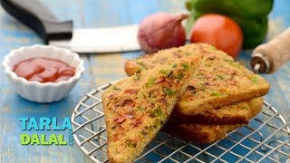 Rava Toast, Sooji Toast by Tarla Dalal