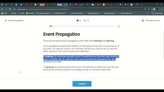 21 Event Propagation | JavaScript Intermediate | Sololearn