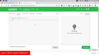 Return the Sum of Two Numbers - JavaScript Problem Solving (Very Easy)