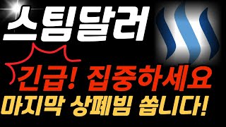 스팀달러 긴급! 집중하세요 마지막 상폐빔 쏩니다!