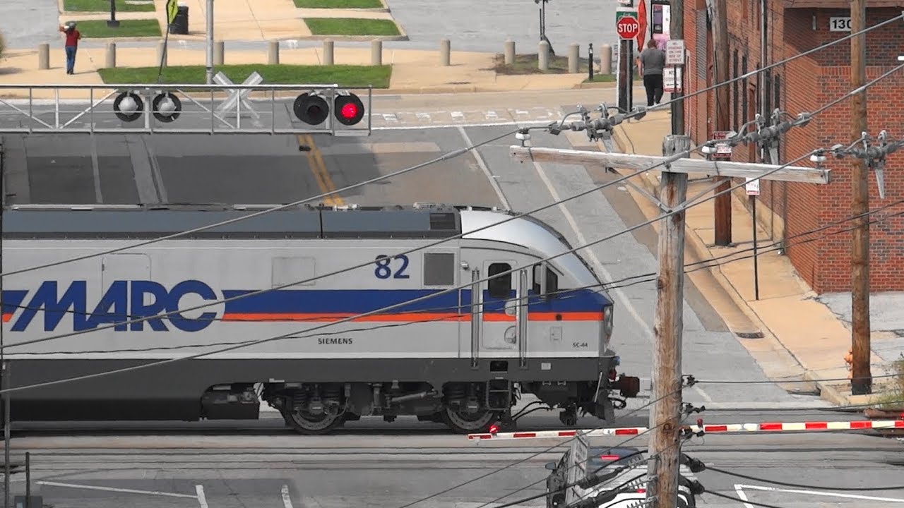 MARC Passenger Train In Baltimore City, Maryland - YouTube