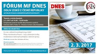 Fórum MF DNES - Odliv zisků z ČR