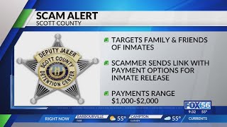 Scam reported in Scott County exploiting friends and family of inmates