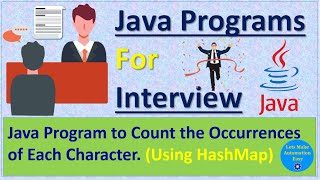 Java Program to Count the Occurrences of Each Character in String. (Using HashMap) | Pradeep Nailwal