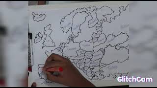 Europe Map Drawing/How To Draw Europe Map Outline/Easy ... | Doovi