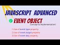 JavaScript Tutorial (2024-2025) - Event Object concept and implementation in code.