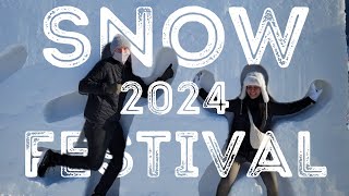 First time seeing snow! Hokkaido, Japan Snow Festival 2024