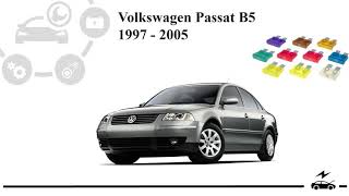 Fuse box diagram Volkswagen Passat B5 and relay with assignment and location