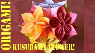 Easy Origami Kusudama Flower Ball - Modular 12 Unit Tutorial!