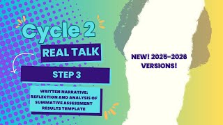 Cycle 2 Real Talk Series (Step 3 - Reflection and Analysis of Summative Assessment Results Template)