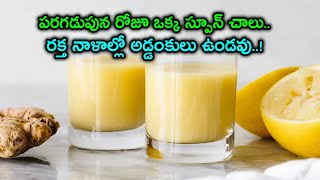 ప‌ర‌గ‌డుపున ఒక్క స్పూన్ చాలు.. ర‌క్త నాళాల్లో అడ్డంకులు ఉండవు | Miraculous Benefits of Ginger Juice