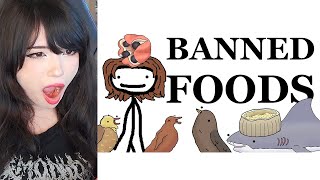 Emiru  Reacts to  Banned and Controversial Foods by @SamONellaAcademy