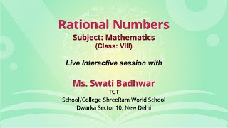 Class 6 NCERT Textbook - Rational Numbers by Ms. Swati Badhwar