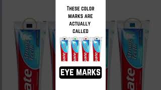 About toothpaste colour mark at End #facts #toothpaste