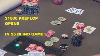 Turning QUADS \u0026 getting put ALL IN! +  $1,000 OPENS! | Poker Vlog 169