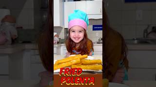 FRIED POLENTA BY CHEF LIS | FOOD VIDEOS FOR KIDS AND ADULTS | FUNNY TODDLER